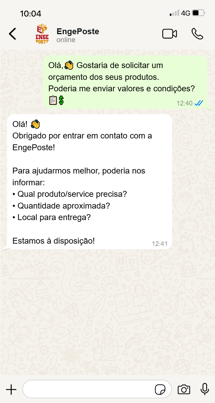 Ilustração de mensagem